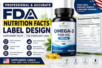 design fda nutrition facts label supplement facts fda compliant label