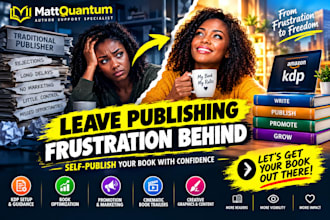 help with amazon KDP setup, self publishing and book launch with strategy