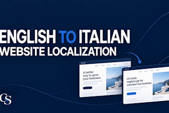 translate and localize your english website into natural italian