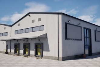 do 3d warehouse design,industrial space planning,storage zoning,layout rendering