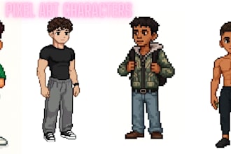 create pixel art characters for game and projects