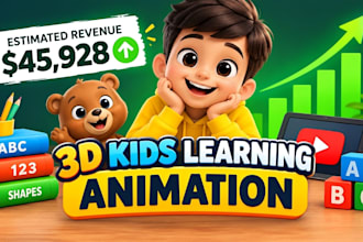 create kids learning videos, animation for kids, youtube kids