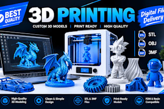 create high quality 3d models for 3d printing stl, 3mf
