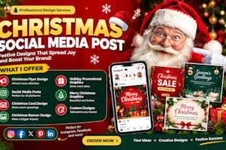 design christmas flyer, social media design, merry christmas and holiday graphic