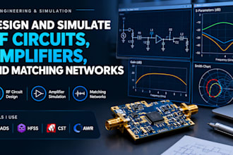 design and simulate rf circuits, amplifiers, and matching networks