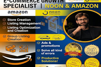 be your ecommerce store manager for amazon, noon, faces