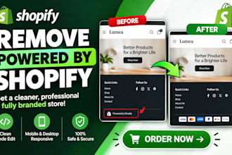 remove powered by shopify footer copyright text professionally