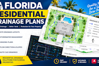 prepare residential site drainage plans for florida properties