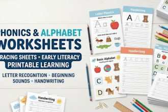 create phonics kids worksheets and alphabet tracing sheets for early literacy