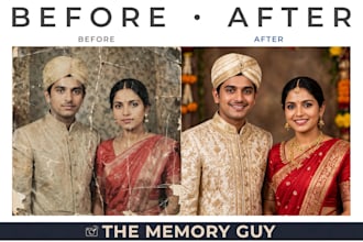 restore damaged photos an professionally enhance image quality