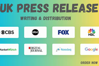 write and distribute uk press release  with PR distribution on top uk new sites