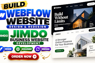 build webflow website design and redesign jimdo business website development