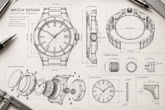 create precision 3d watch cad models for manufacturing
