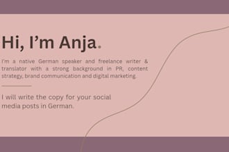write engaging social media copy in german