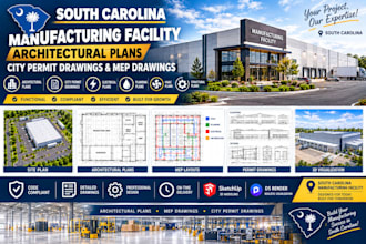 design south carolina manufacturing facility architectural plans, city permit