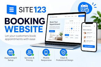 create sites123 booking site, site123 appointment website