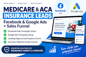 set up facebook and google ads for medicare and aca leads