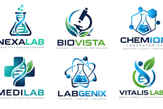 design a professional, science, research, chemistry, medical laboratory logo