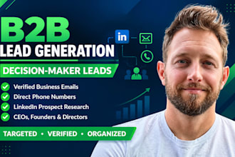 find b2b decision makers, verified emails, direct dials and linkedin leads