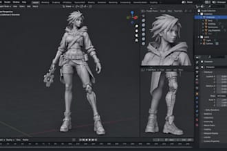 create custom 3d character models in blender for stl 3d printing