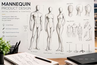 design mannequin, fashion display model, and retail product displays in 3d