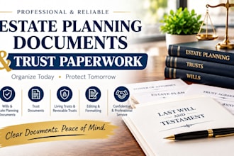 help prepare estate planning documents and trust paperwork