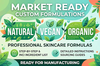 develop professional natural vegan and organic skincare formulations