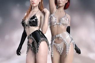 create custom 3d second life mesh clothing for avatars and virtual fashion