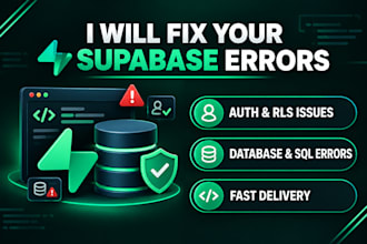 fix your supabase backend, rls, auth, and database issues