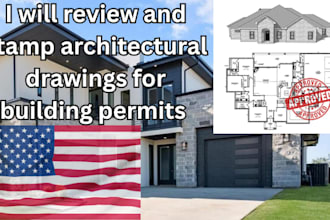 review and stamp architectural drawings for building permits