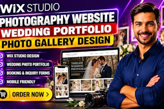 design a wix studio photography website, wedding portfolio website wix website