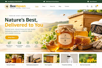 design beekeeping supplies store honey shop apiary bee farm shopify store