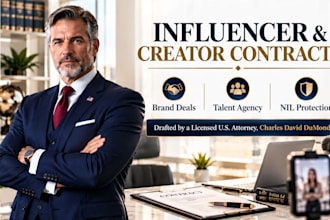 draft influencer brand deals, talent agency, and creator contracts