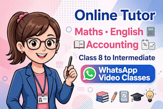 be your online tutor for maths english and accounting