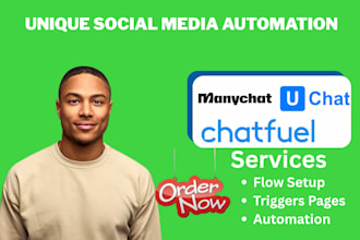setup manychat ,dm automation ,uchat ,chatfuel  ,manychat automation