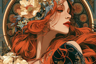 do illustrations in art nouveau style