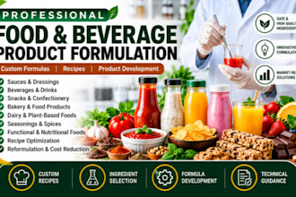 formulate food and beverage products, sauces, drinks, and recipes