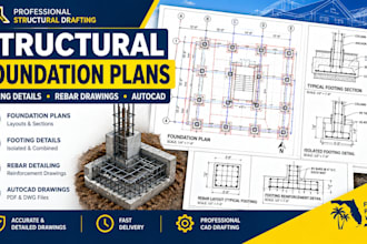 prepare structural foundation plans and footing details