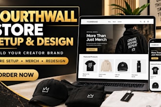 design your fourth wall and setup fourthwall merch store website design