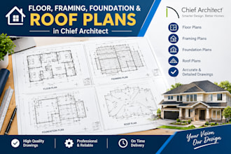 draw floor framing foundation and roof plans in chief architect