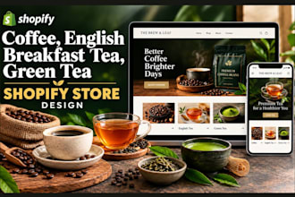 design coffee shopify store english tea green tea shopify store