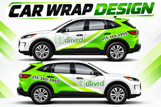 design fleet vehicle wrap, van graphics, truck car lettering, business branding