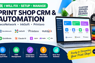 setup manage deconetwork inksoft printavo hubspot print shop CRM quickbooks make