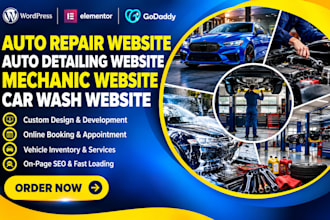 build car dealership website, auto, car repair website mechanic garage website