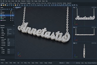 design custom pendant jewelry, name pendant, logo pendant and necklace design