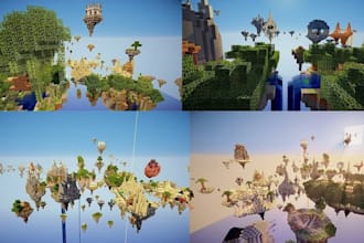 build custom minecraft skyblock map, islands, spawn and lobby