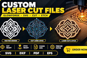 design custom glowforge files for laser cutting and etching from images