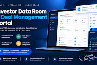 build an investor data room, lp dashboard, deal room and due diligence portal