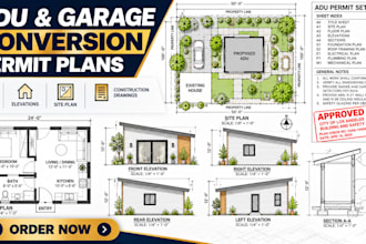 draft adu and garage conversion permit plans