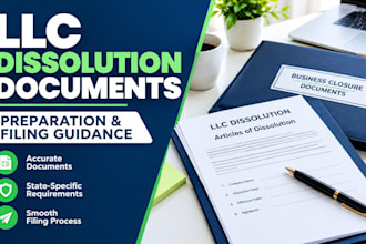 prepare US llc dissolution documents and provide filing guidance